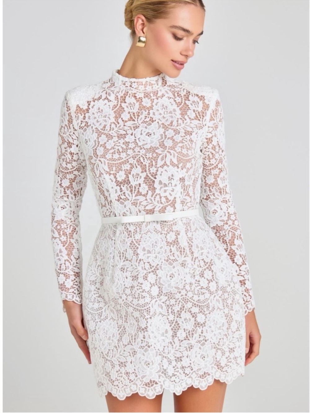 Nadine Merabi Sophie Long Sleeve Mini Dress